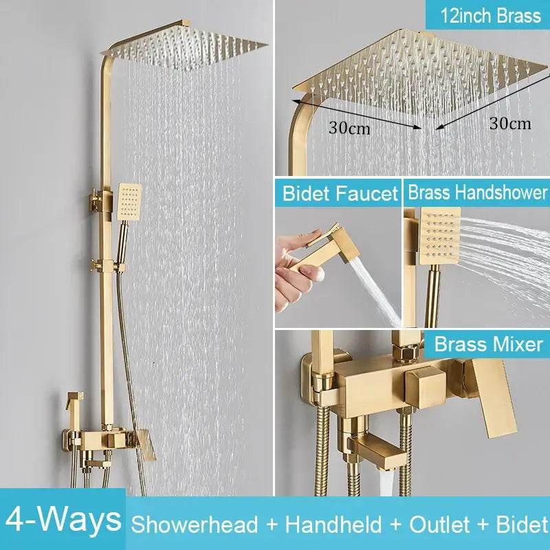 8090 Brass Shower Faucet Set - TrueWonderz™ COLLECTION